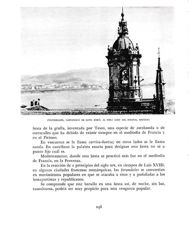 LAMINA 6192: Fuenterrabia campanaria ade Santa Maria  y Hendaya