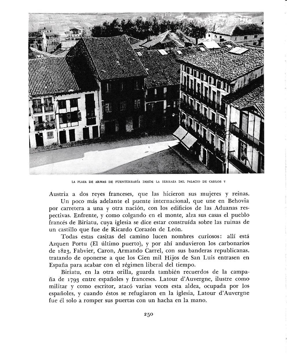 LAMINA 6194: Plaza de armas de Fuenterrabia desde palacio Carlos V