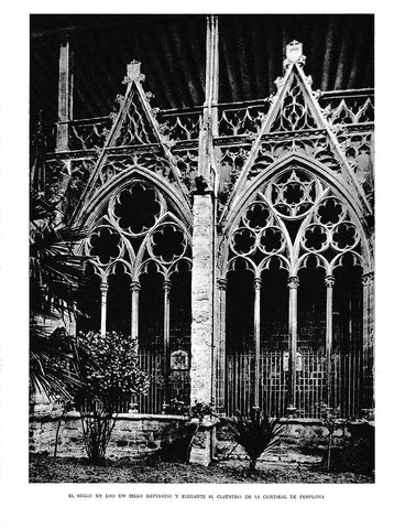 LAMINA 6211: Claustro Cateral de Pamplona s XV