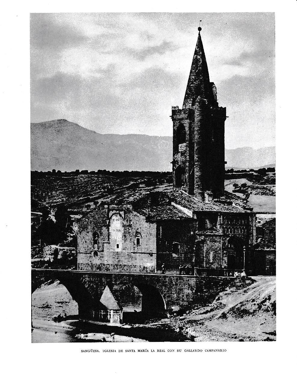LAMINA 6219: Campanario de Santa Maria La Real de Sanguesa