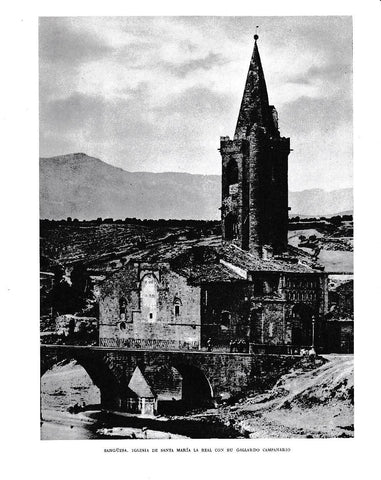 LAMINA 6219: Campanario de Santa Maria La Real de Sanguesa