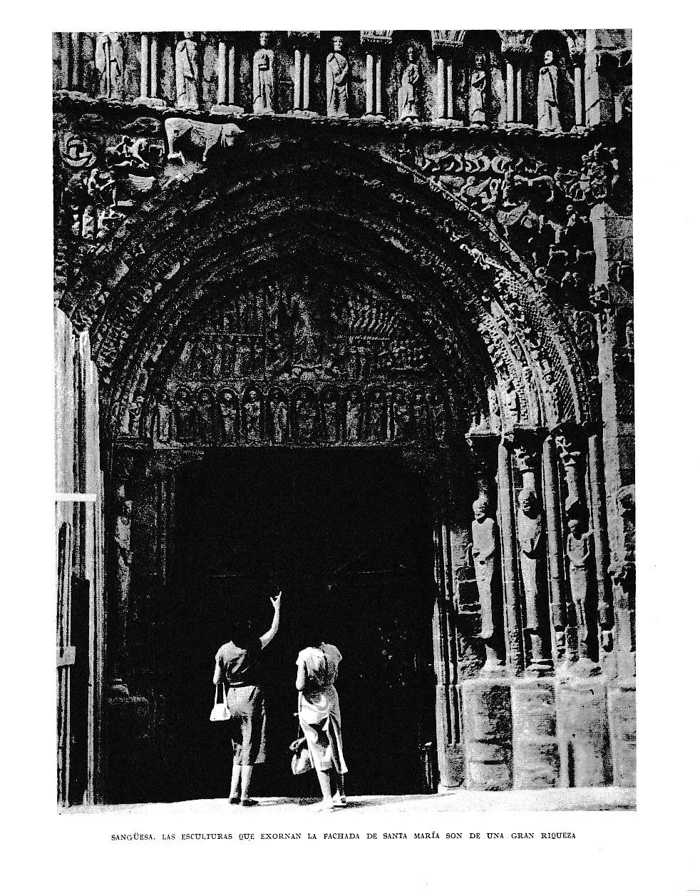 LAMINA 6220: Fachada de Santa Maria de Sanguesa