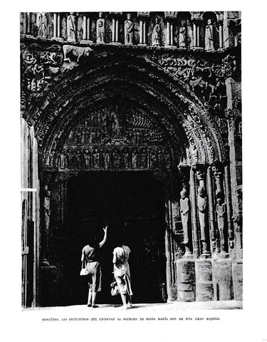 LAMINA 6220: Fachada de Santa Maria de Sanguesa