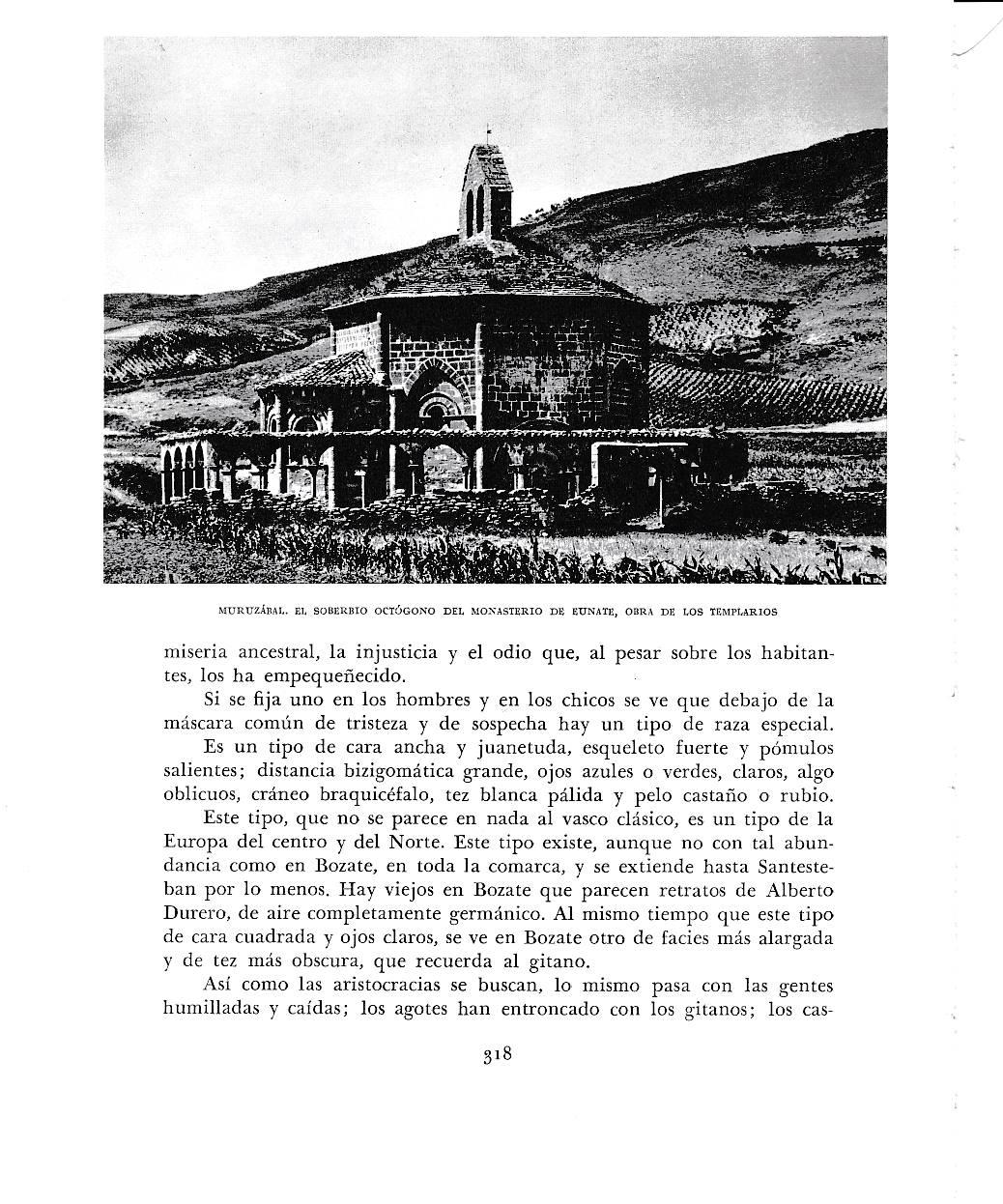 LAMINA 6224: Soberbio octogono del Monasterio de Eunate en Muruzabal obra de los templarios