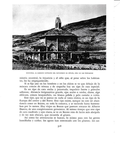 LAMINA 6224: Soberbio octogono del Monasterio de Eunate en Muruzabal obra de los templarios