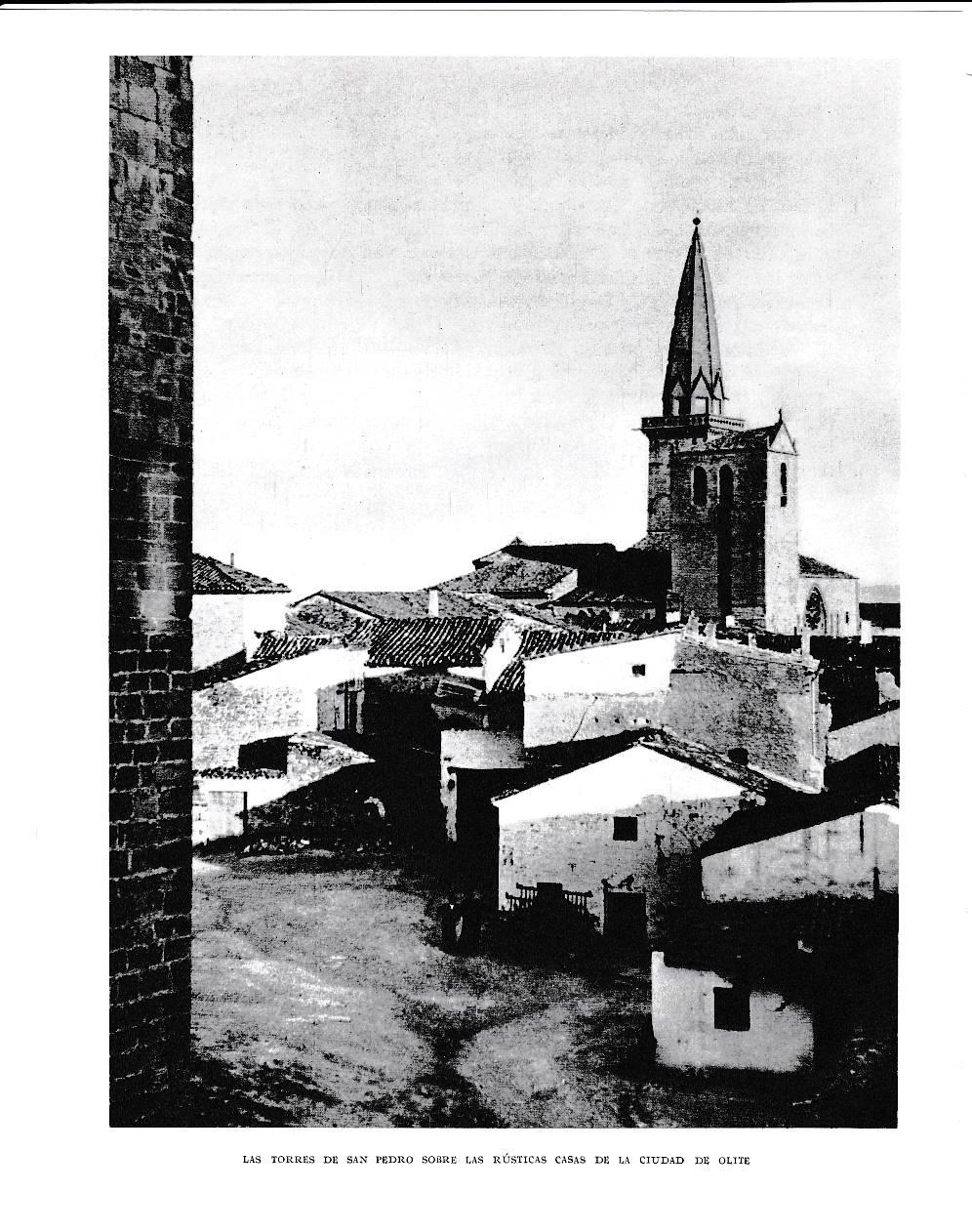 LAMINA 6227: Torres de San Pedri en la ciudad de Olite