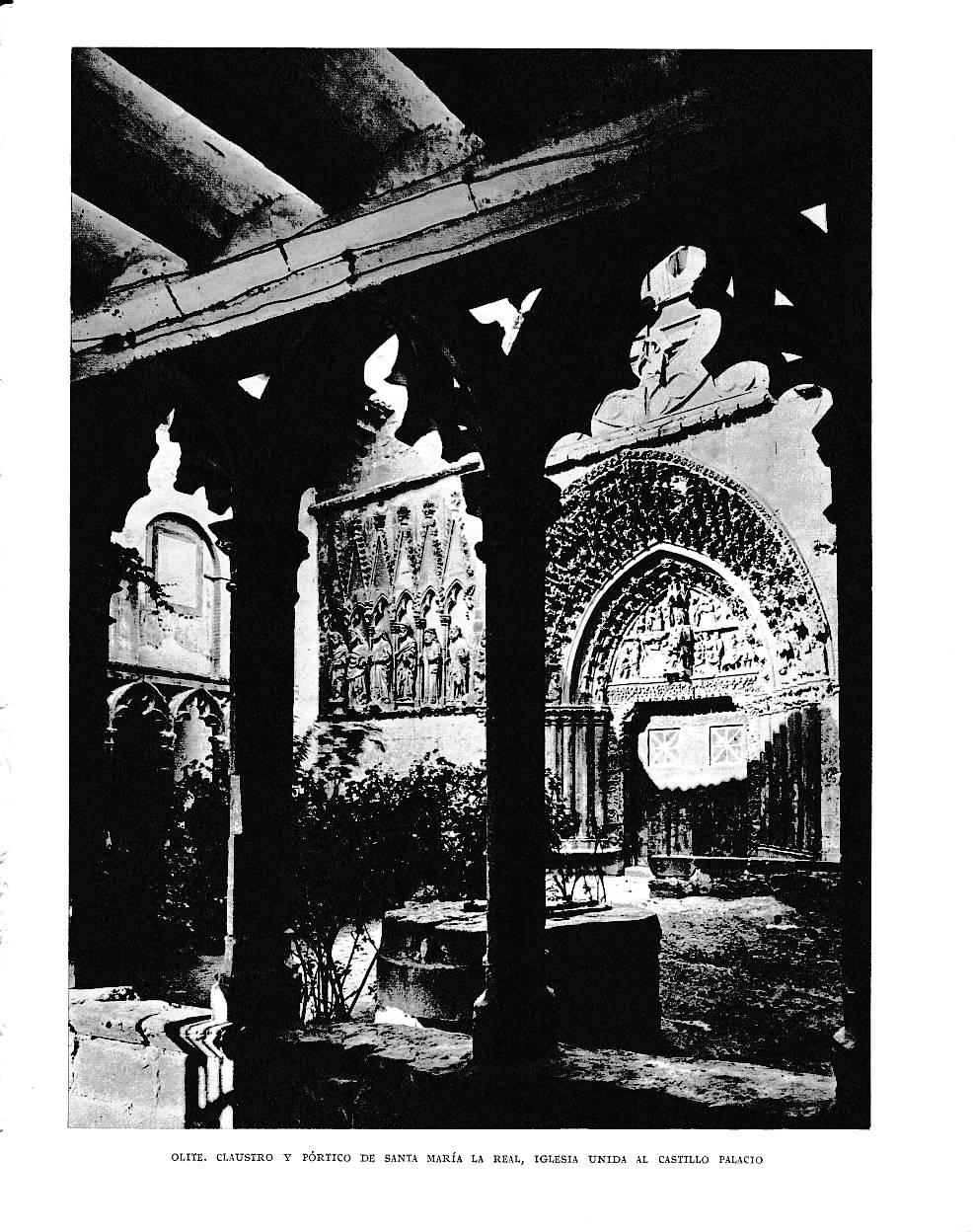 LAMINA 6230: Claustro y Portico de Santa Maria La Real de Olite