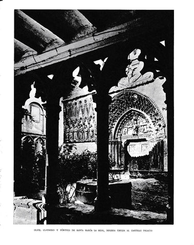 LAMINA 6230: Claustro y Portico de Santa Maria La Real de Olite