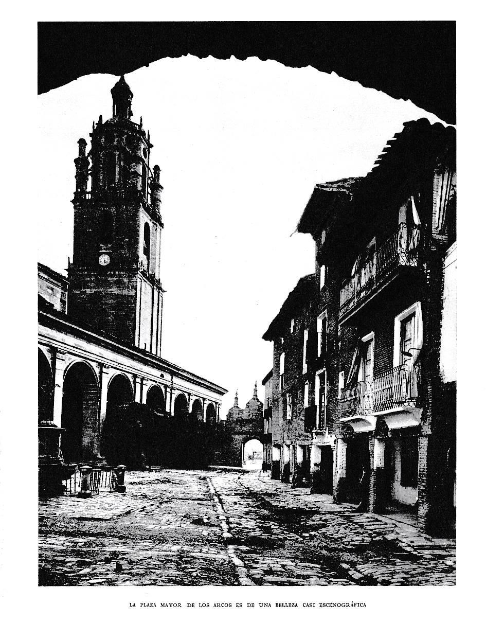 LAMINA 6236: Plaza Mayor de Los Arcos