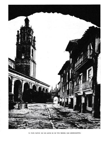 LAMINA 6236: Plaza Mayor de Los Arcos