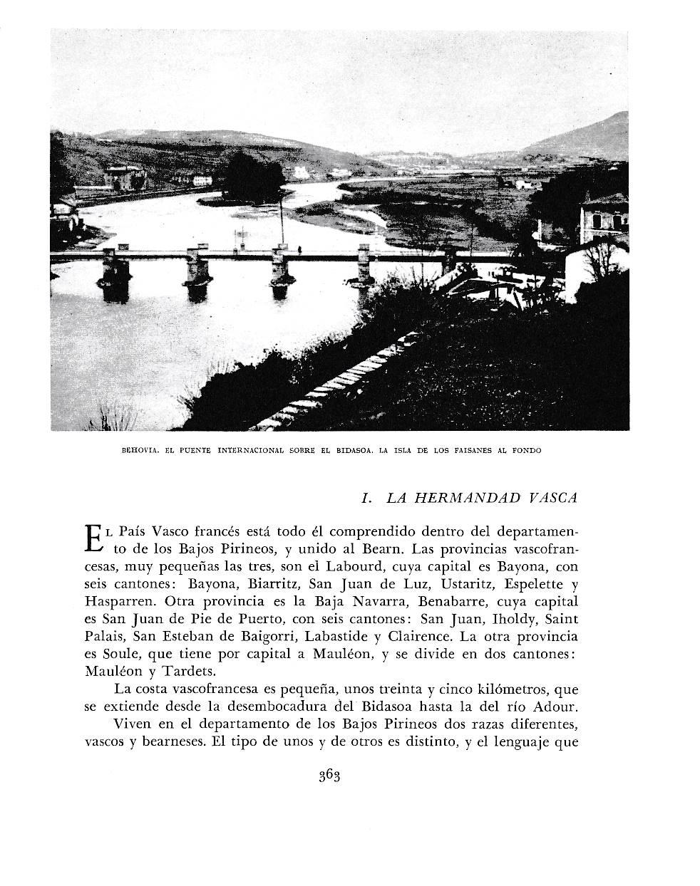 LAMINA 6246: Behovia puente internacional sobre el Bidasoa y La Isla de los Faisanes