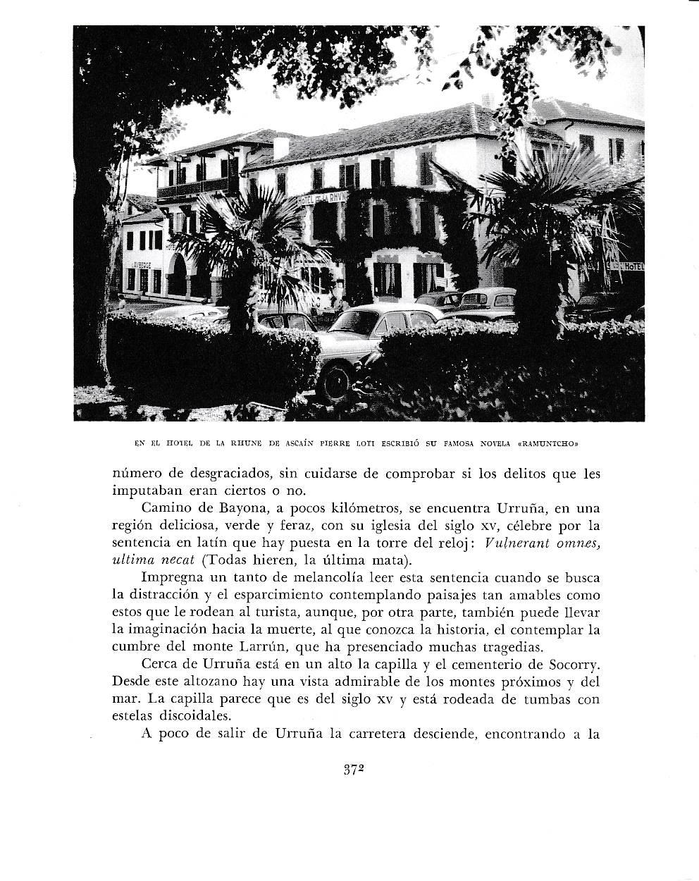 LAMINA 6249: Hotel de la Rhune de Ascain donde Pierre Lote escribio Ramuntcho