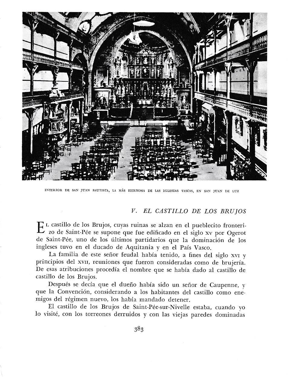 LAMINA 6255: Interior de San Juan Bautista la mas hermosa de las iglesias vascas