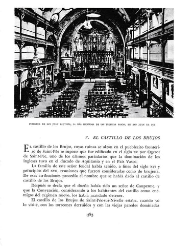 LAMINA 6255: Interior de San Juan Bautista la mas hermosa de las iglesias vascas