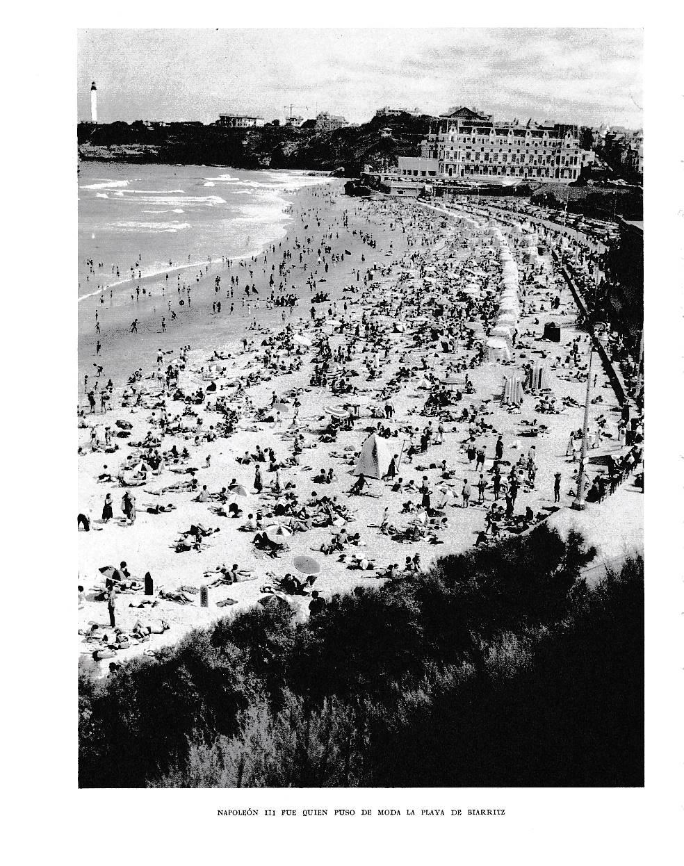 LAMINA 6273: Napoleon III puso de moda la playa de Biarritz