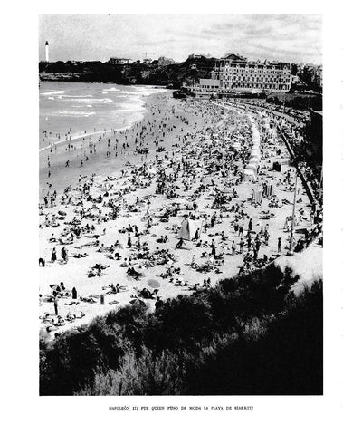 LAMINA 6273: Napoleon III puso de moda la playa de Biarritz