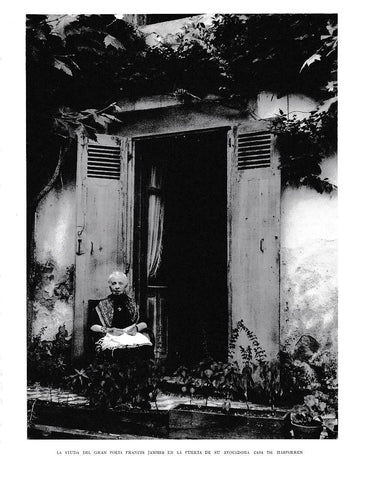 LAMINA 6279: Viuda de Francis Jammes en su casa de Hisparren
