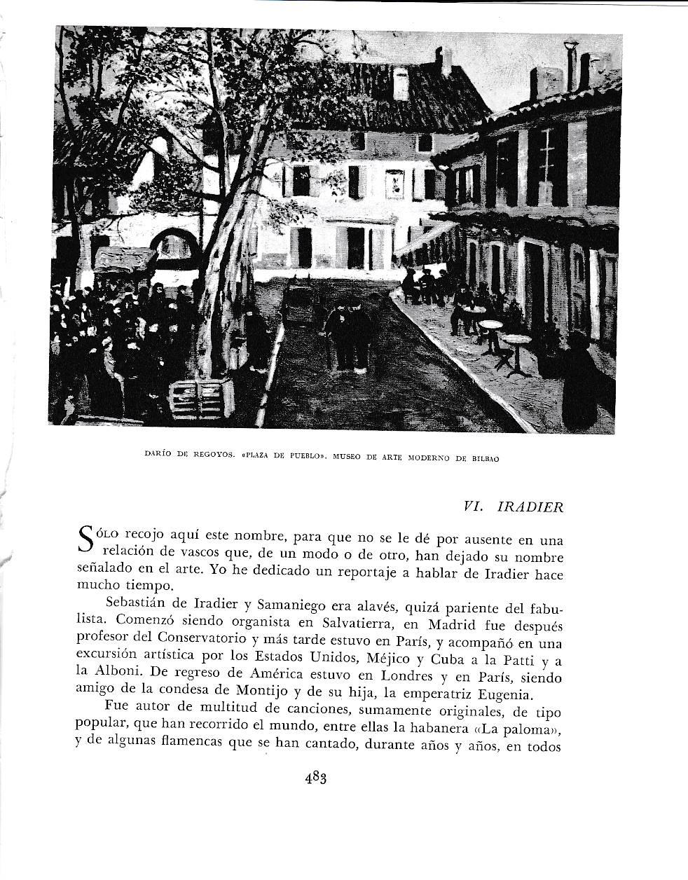 LAMINA 6295: Plaza del pueblo del barrio de Regoyos 