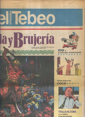 Dominical El Tebeo dirigido por Toutain, año 90 numero 17: Espada y brujeria