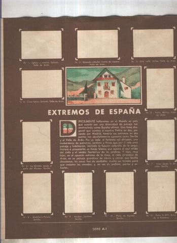 Cromo Gallina Blanca segundo album: Extremos de España