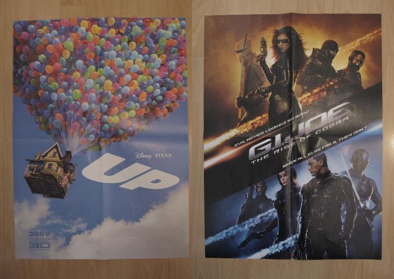 Poster doble cine: G.I.Joe the rise of Cobra y UP