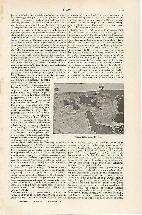 LAMINA ESPASA 20524: Ruinas de los muros de Troya
