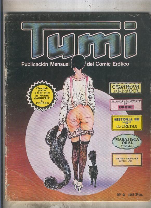 Tumi revista mensual del comic erotico numero 2: Casanova de Mattotti, poster central de Marie Gabrielle de Pichard