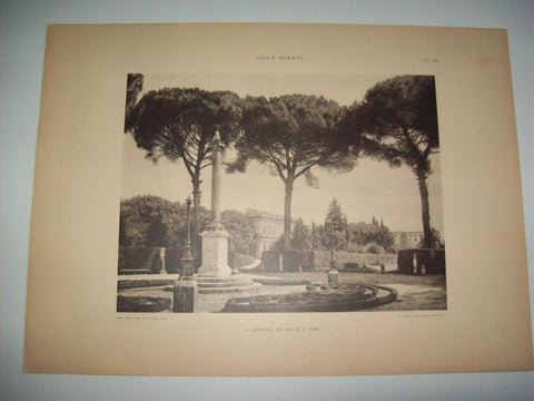 Lamina 1140: VILLA ALBANI. LE ROND-POINT DES PINS