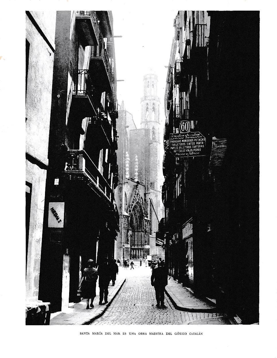 LAMINA 6323: Santa Maria del Mar obra maestra del gotico catalan