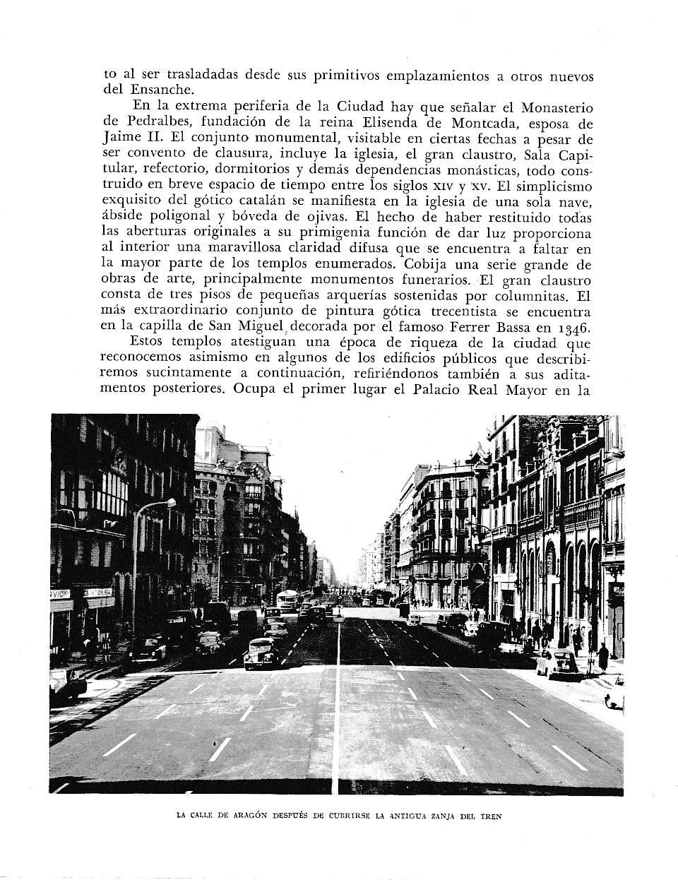 LAMINA 6325: La calle de Aragon despues de cubrirse la zanja del tren