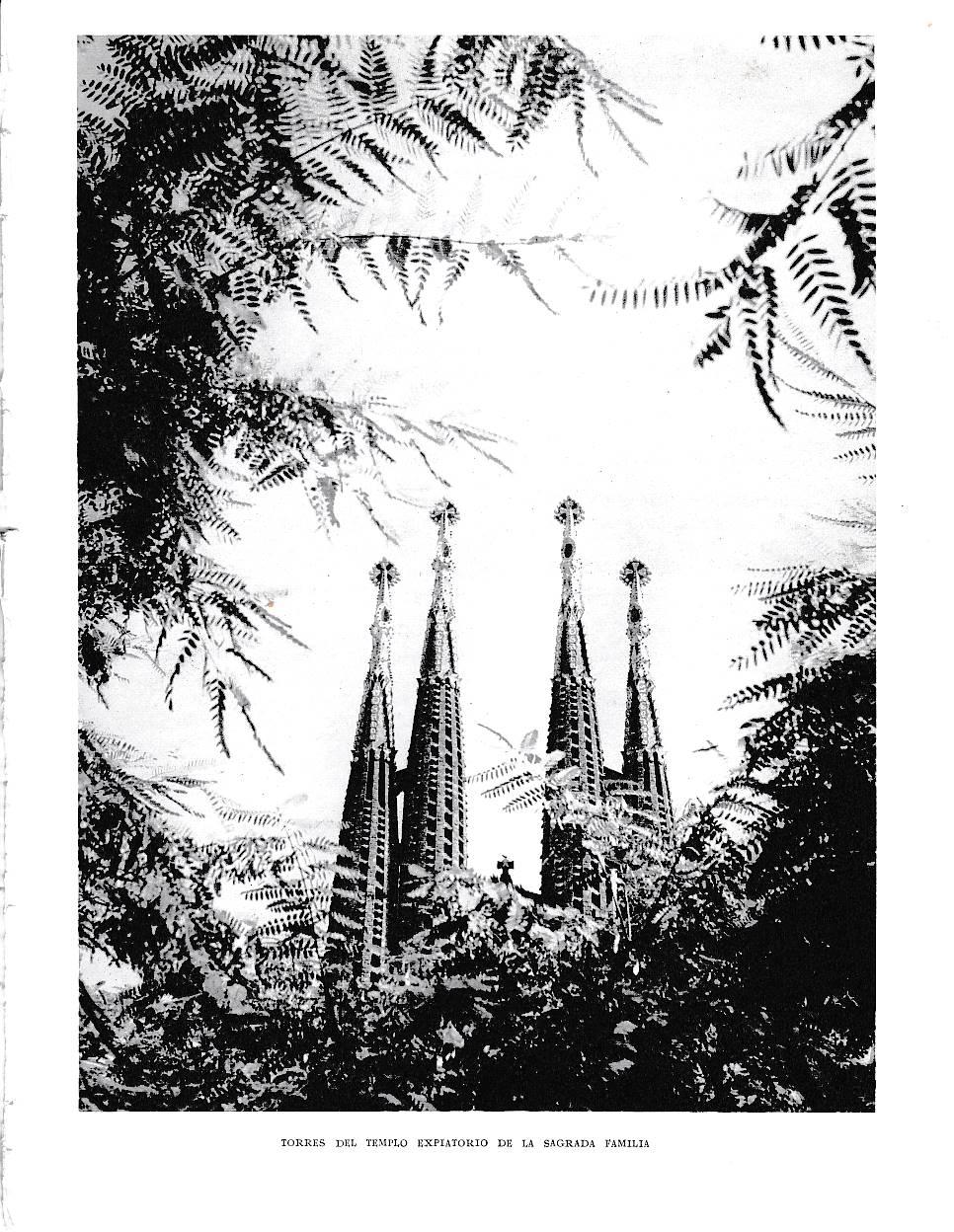 LAMINA 6328: Torres del templo expiatorio de la Sagrada Familia