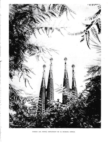 LAMINA 6328: Torres del templo expiatorio de la Sagrada Familia