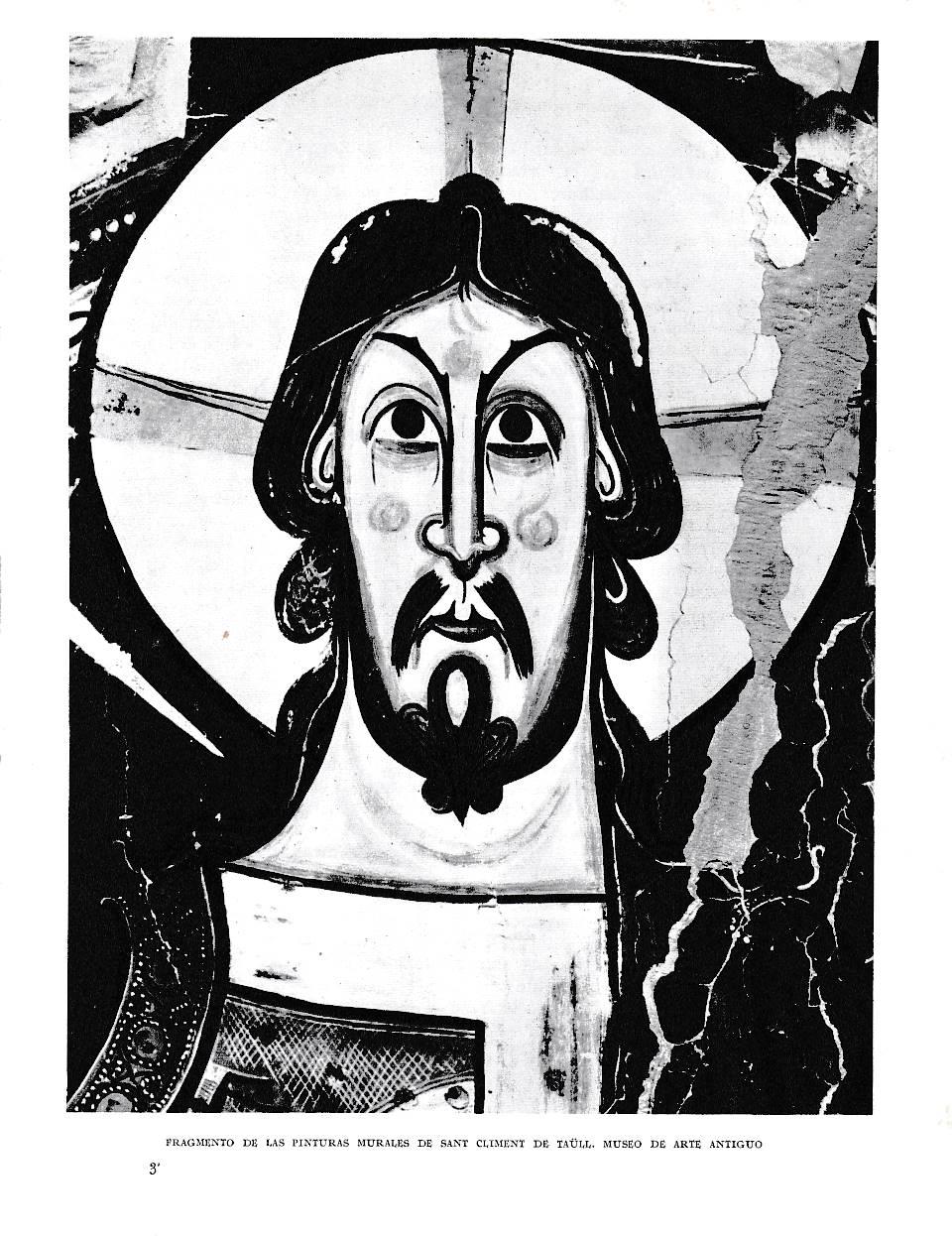 LAMINA 6329: Fragmento de las pinturas murales de Sant Climent de Taull museo arte antiguo