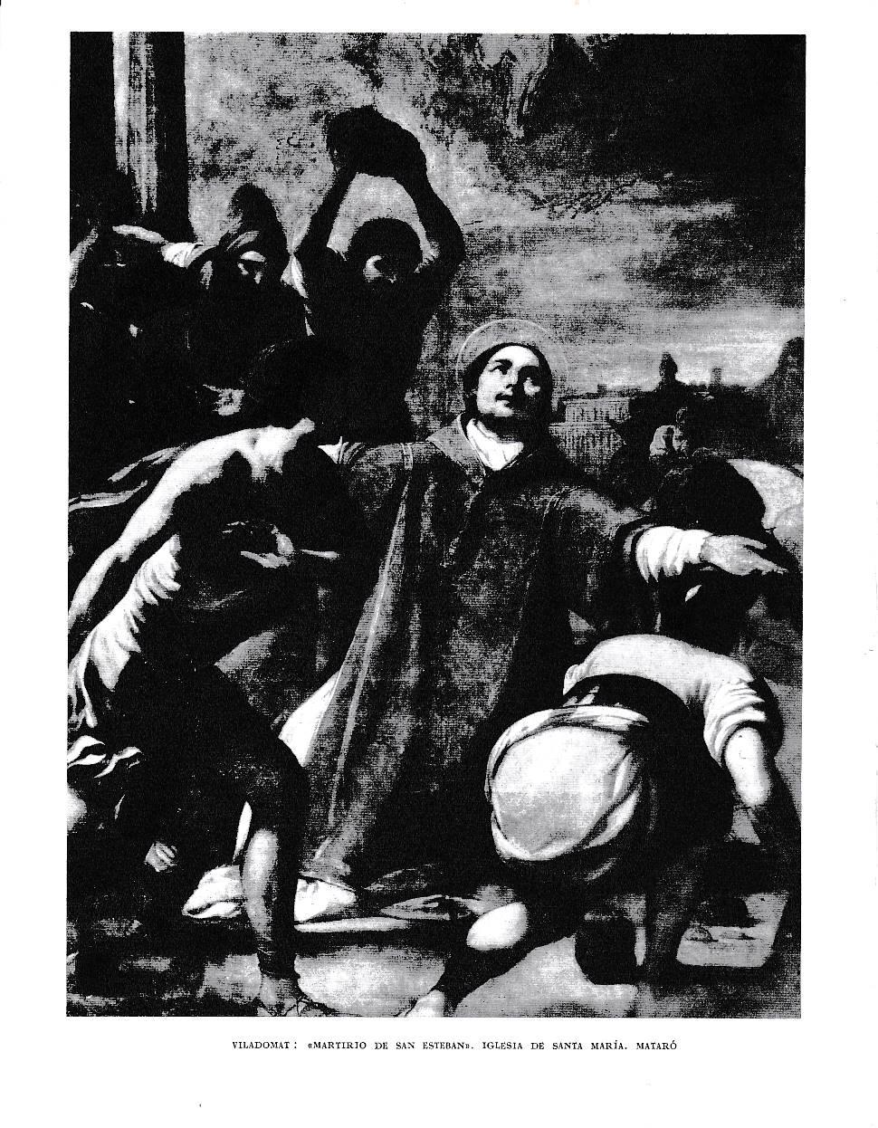 LAMINA 6333: Viladomat Martirio de San Esteban en Iglesia Santa Maria de Mataro