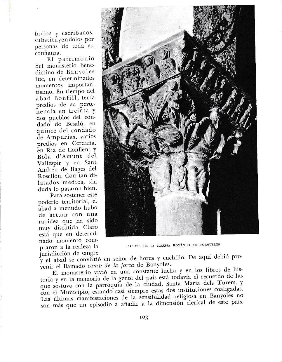 LAMINA 6359: Capitel romanico de Porqueras