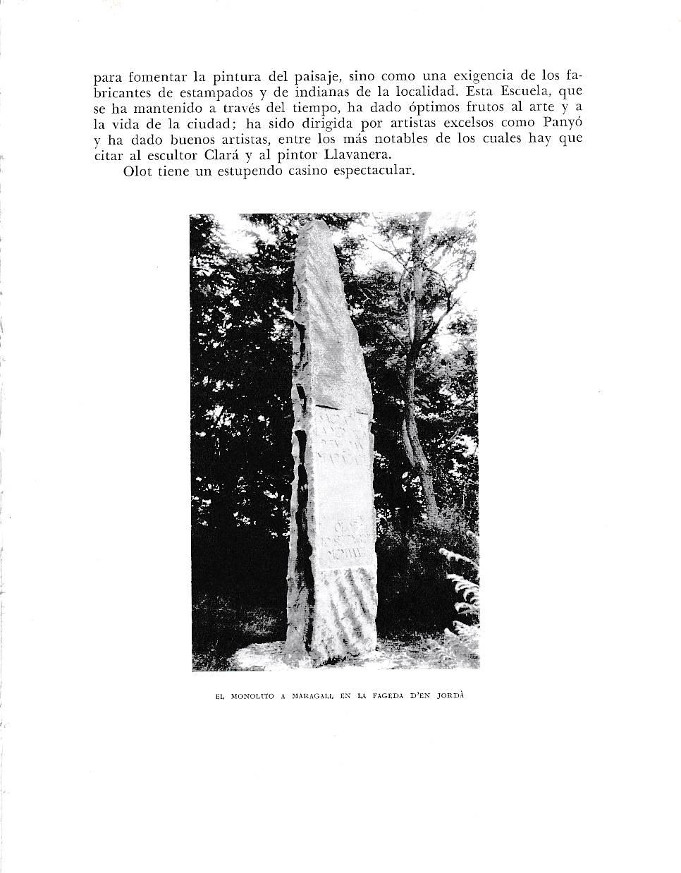 LAMINA 6366: Monolito a Maragall en La Fageda d en Jorda