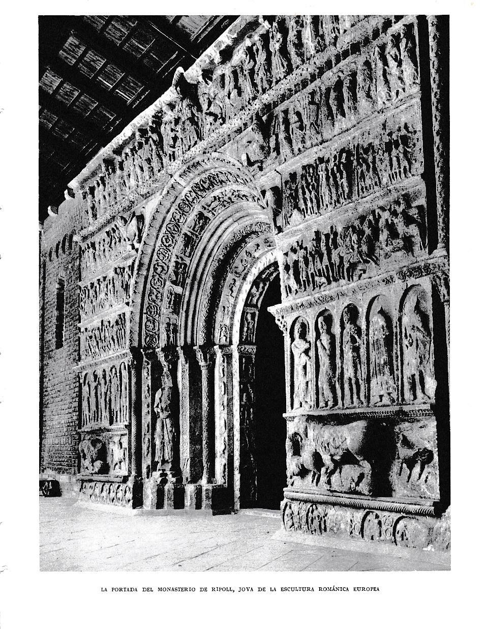 LAMINA 6389: La portada del Monasterio de Ripoll escultura romanica europea