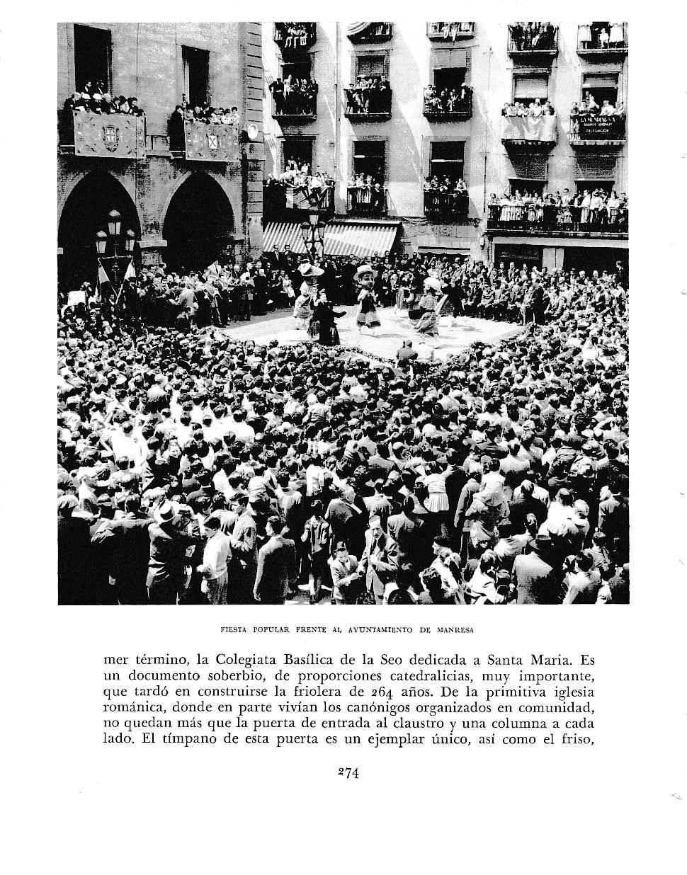LAMINA 6432: Fiestas frente ayuntamiento de Manresa