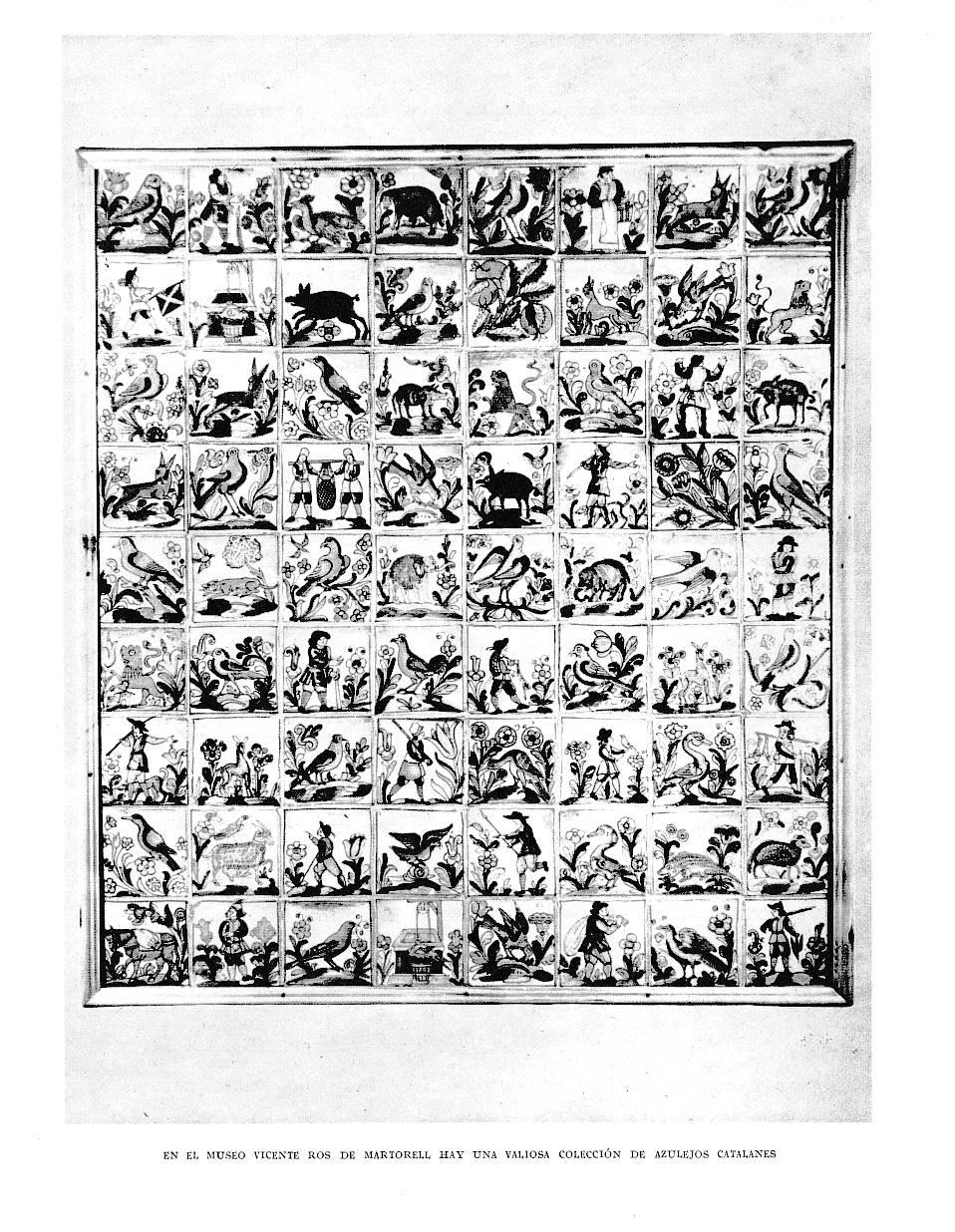 LAMINA 6454: Azulejos catalanes en el Museo Vicente Ros