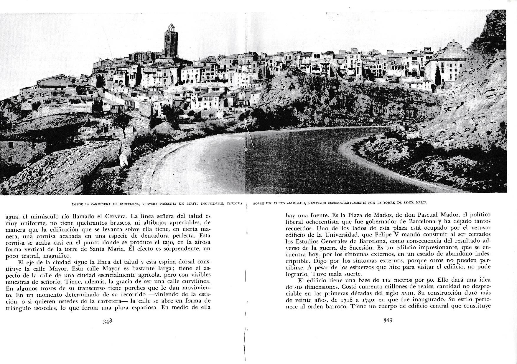 LAMINA 6464: Cervera sobre un talud desde la carretera de Barcelona
