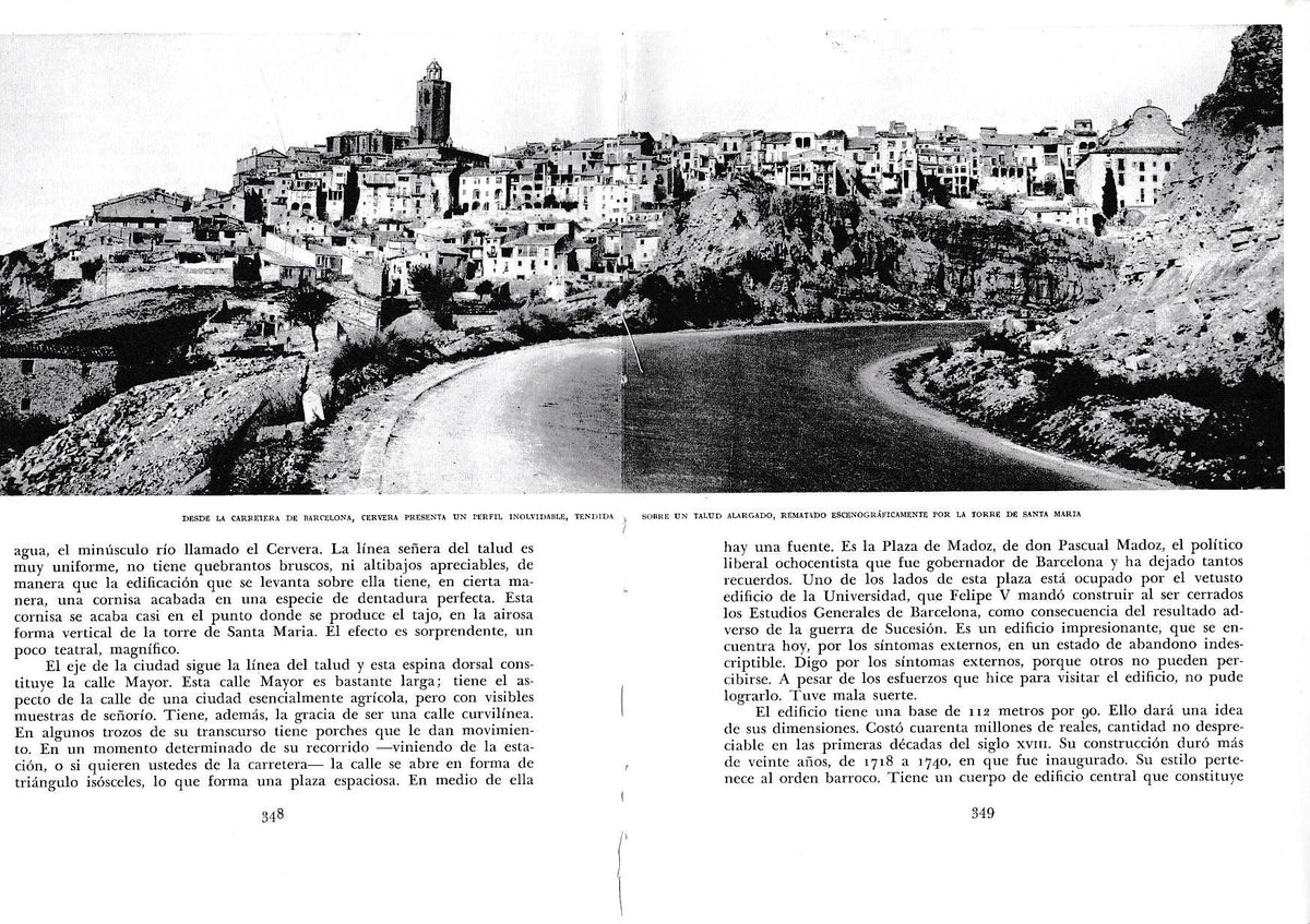 LAMINA 6464: Cervera sobre un talud desde la carretera de Barcelona