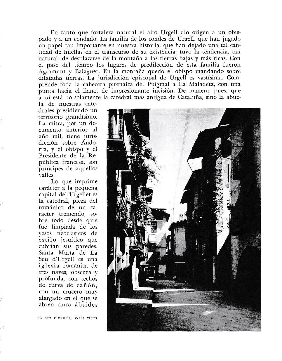 LAMINA 6472: La Seu d Urgell calle tipica