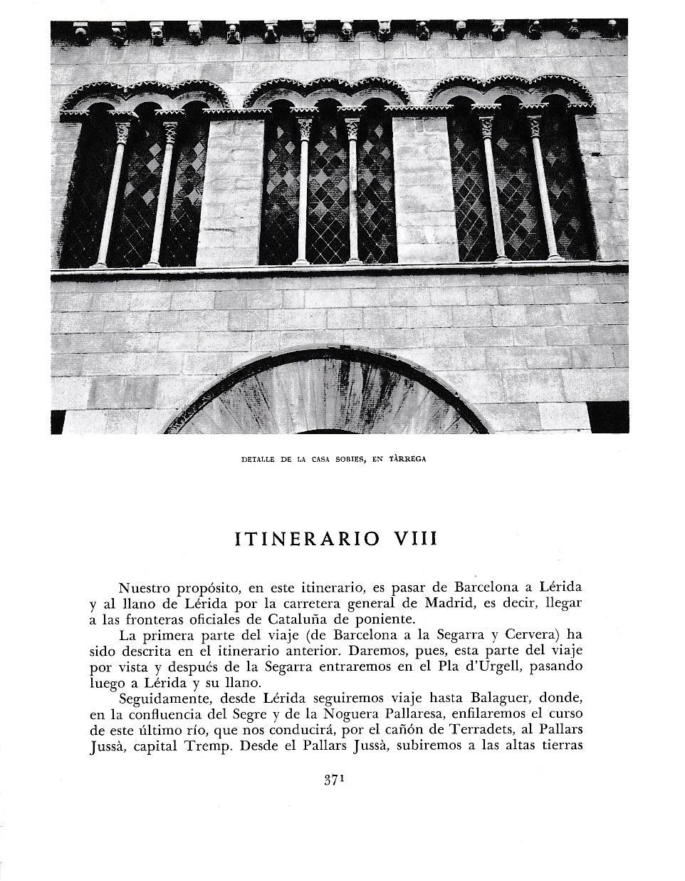 LAMINA 6475:  Detalle de la casa Sobies de Tarrega