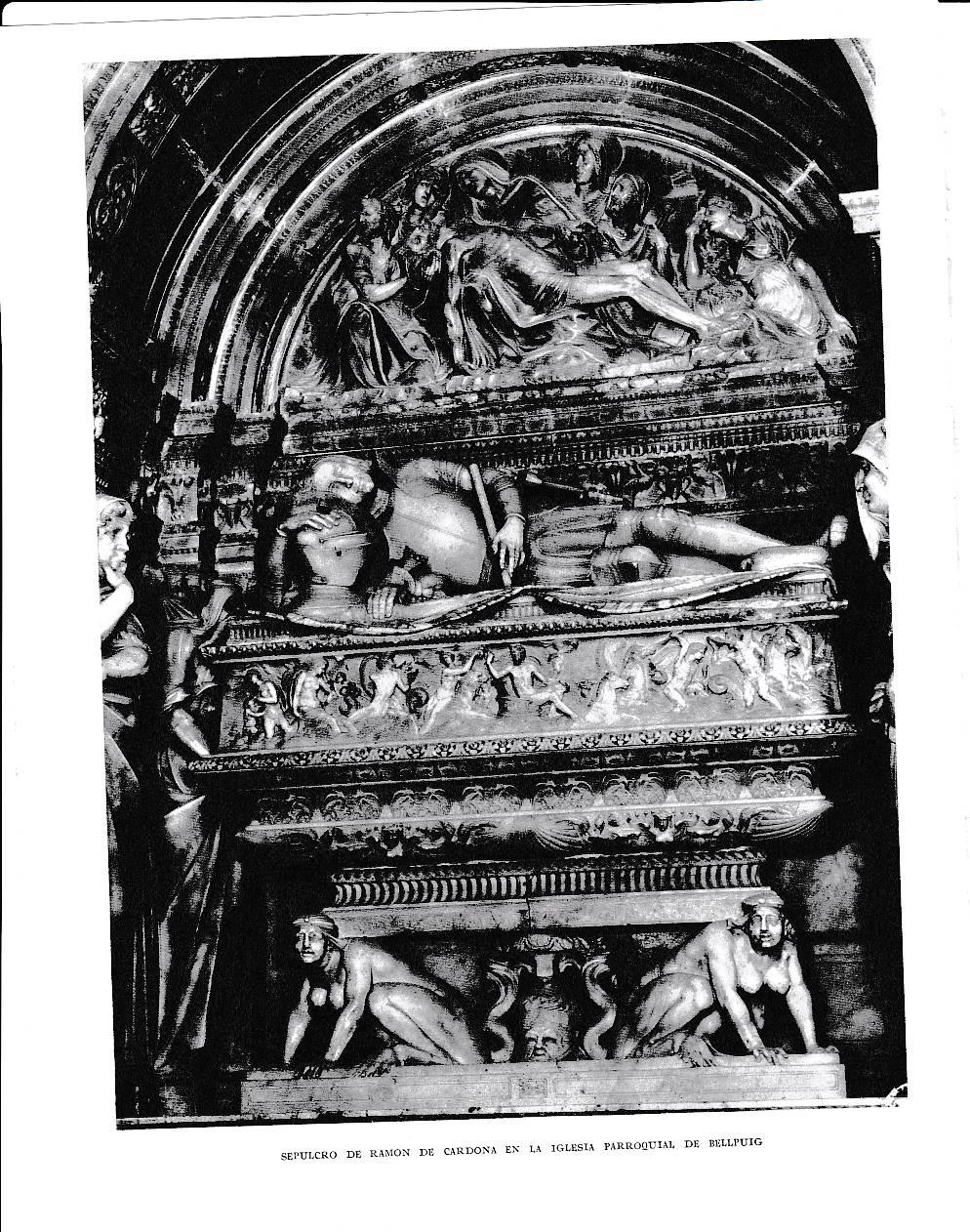 LAMINA 6478: Sepulcro de Ramon de Cardona en la iglesia de Bellpuig