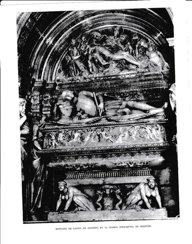 LAMINA 6478: Sepulcro de Ramon de Cardona en la iglesia de Bellpuig