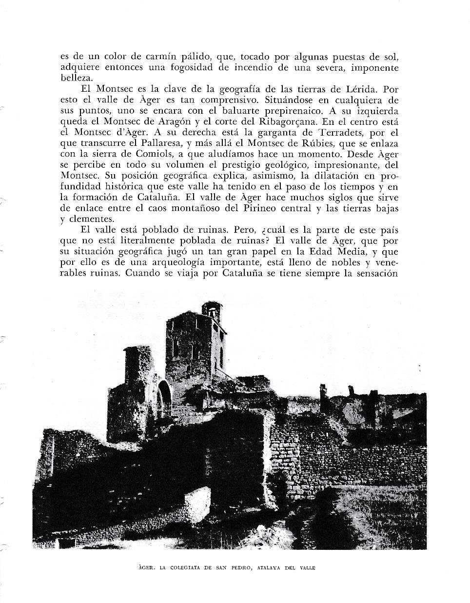 LAMINA 6487: La Colegiata de San Pedro de Ager atalaya del valle