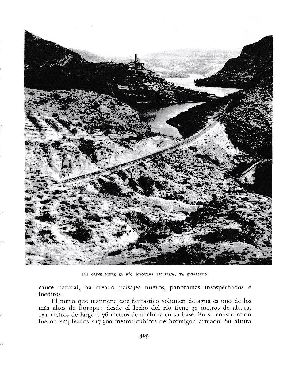 LAMINA 6489: San Oisme sobre el rio Noguera Pallaresa ya embalsado