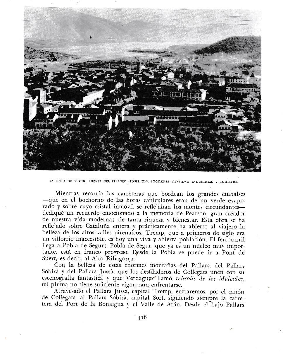 LAMINA 6493: La Pobla de Segur puerta del Pirineo 