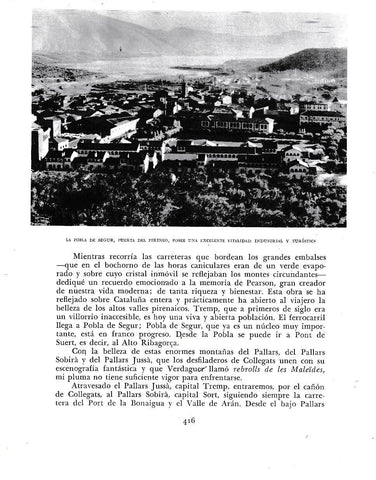 LAMINA 6493: La Pobla de Segur puerta del Pirineo 