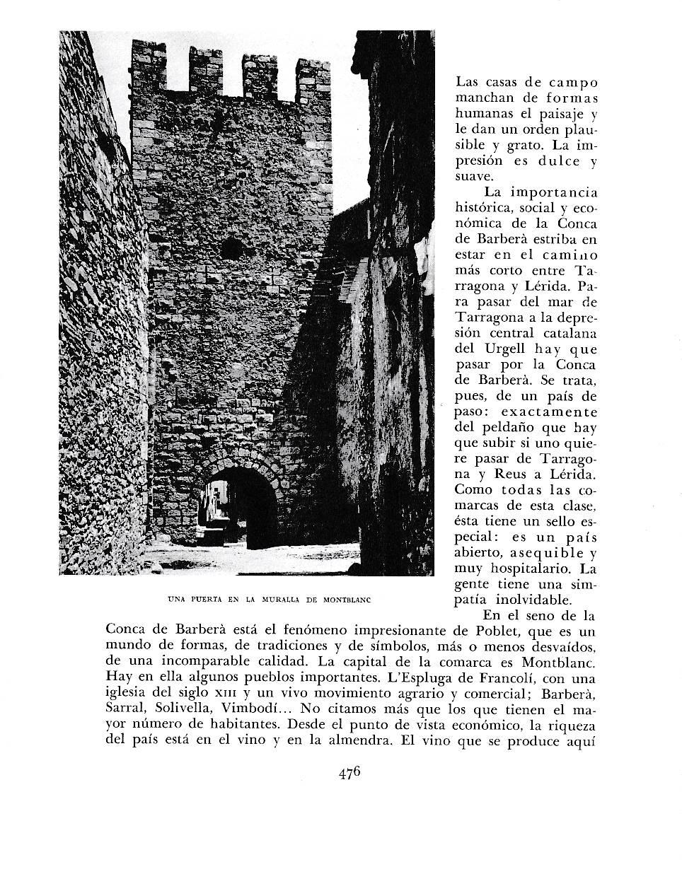 LAMINA 6520: Puerta de la muralla de Montblanc